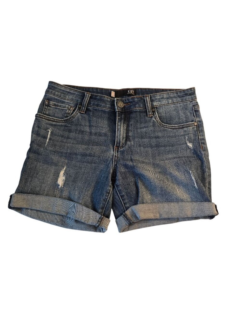 Kut from the Kloth Catherine Boyfriend Cuffed Jean Shorts Size 6